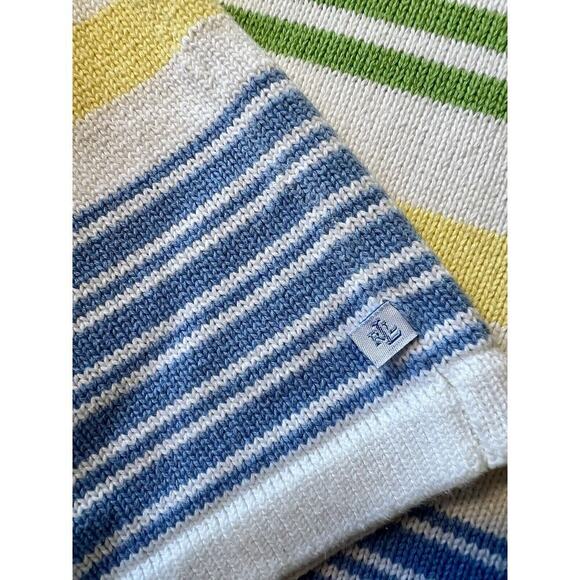 Lauren Ralph Lauren Sweater Crew Neck Pastel Striped Rainbow MED - Picture 5 of 8